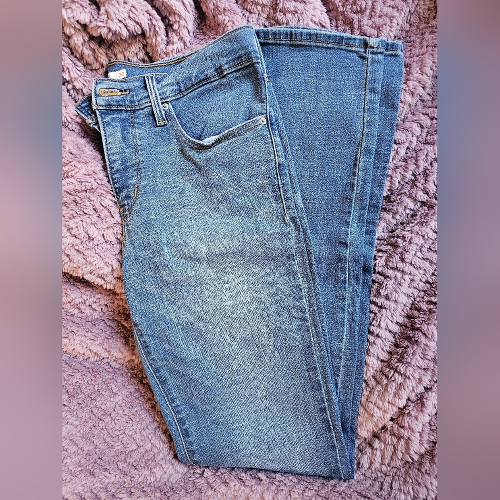 Womens Levi's 312 Shaping Slim Jeans Medium Blue 10 Long 30x34